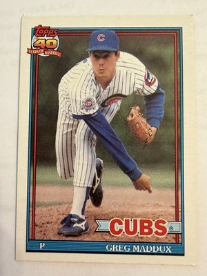 1991 Topps - Greg Maddux #35 A* Before Copyright; Barely Visible 40th...