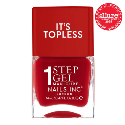 Nails INC, It's Topless 1 Step Gel Nail Polish - Kendall 0.33 Oz New