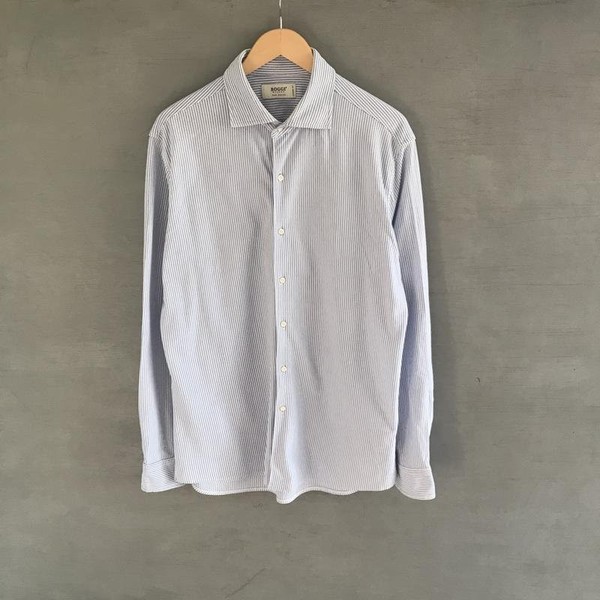 Men Boggi Milano Shirt White Cotton 42 / XL / 50