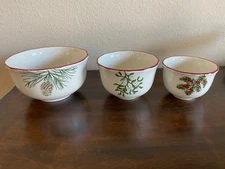 3 nested Better Homes Heritage Collection Winter Frost Mixing Bowls