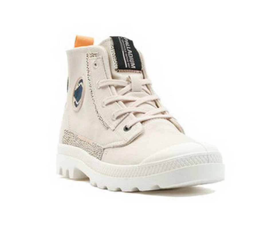 Palladium Schnürboot Palla Underlayer Beige Canvas High Sneaker Stiefelette - Bild 1 von 4