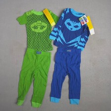 PJ Masks Pajama Set Kids 2T Green Blue Catboy Gekko Owlette Sleepwear