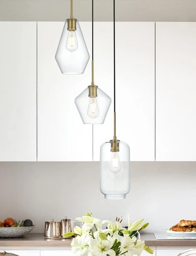 Elegant Lighting LD2268 Gene 3 Light 17"W Multi Light Pendant - Chrome - Picture 9 of 12