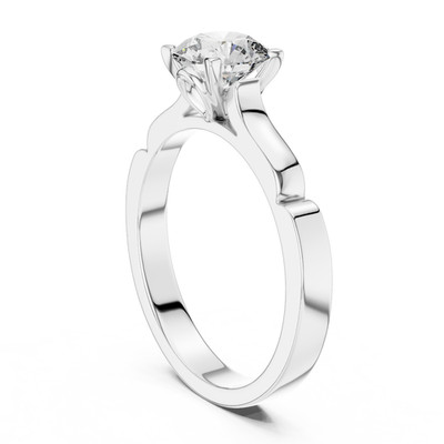 1 Ct Lab Grown Diamond IGI Certified Engagement Wedding Gold Ring 14 K F VVS