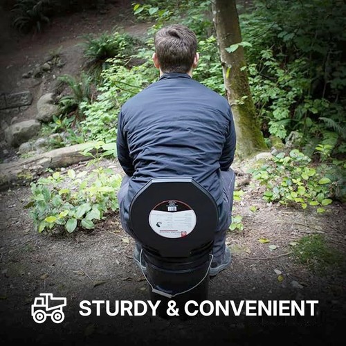 Premium Portable Camping Toilet Seat with Lid for Camping, Hiking, Emergencie... - Picture 2 of 6