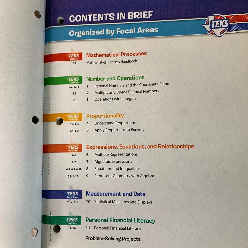 Homeschool Math Course 1 Vol. 2 Grade 6 McGraw Hill Education 2015  - Image 4 of 4