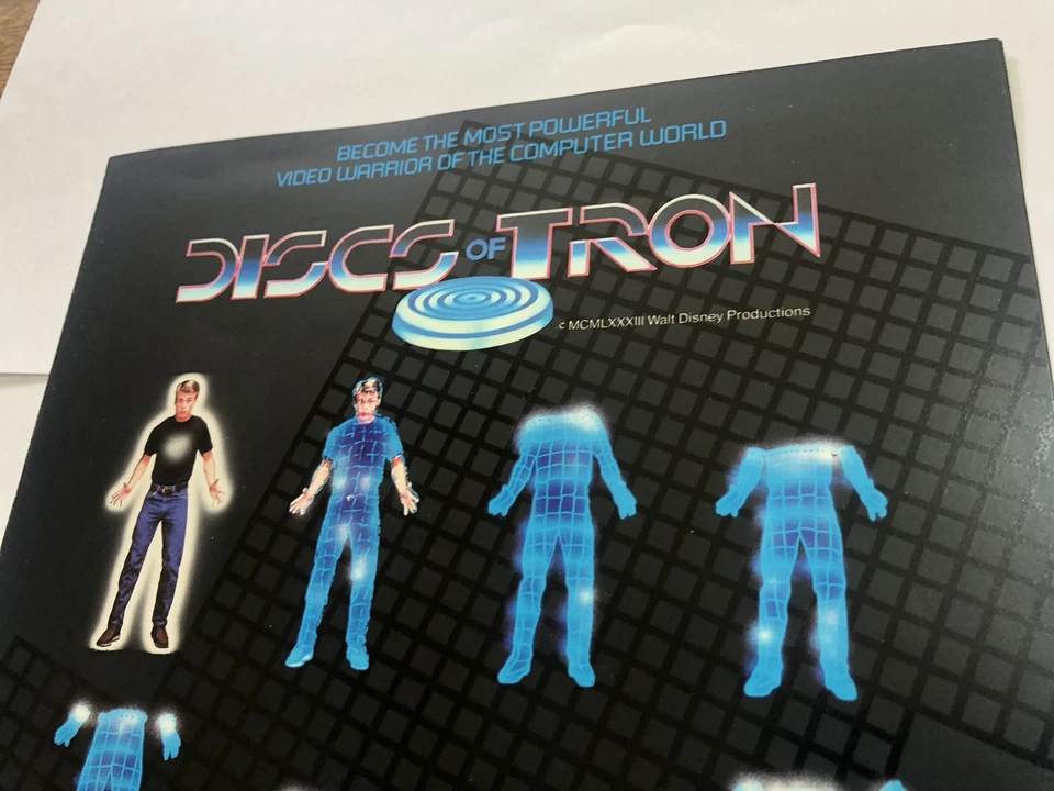 *Rare Original* Bally Discs Of Tron Arcade Video Game Flyer 4 Sided Foldout VGC - Image 3 of 4