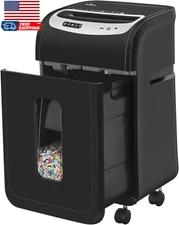 Mirco-Cut Paper Shredder Heavy Duty 18-Sheet Shreds Paper/Card/Staple/Clip P...