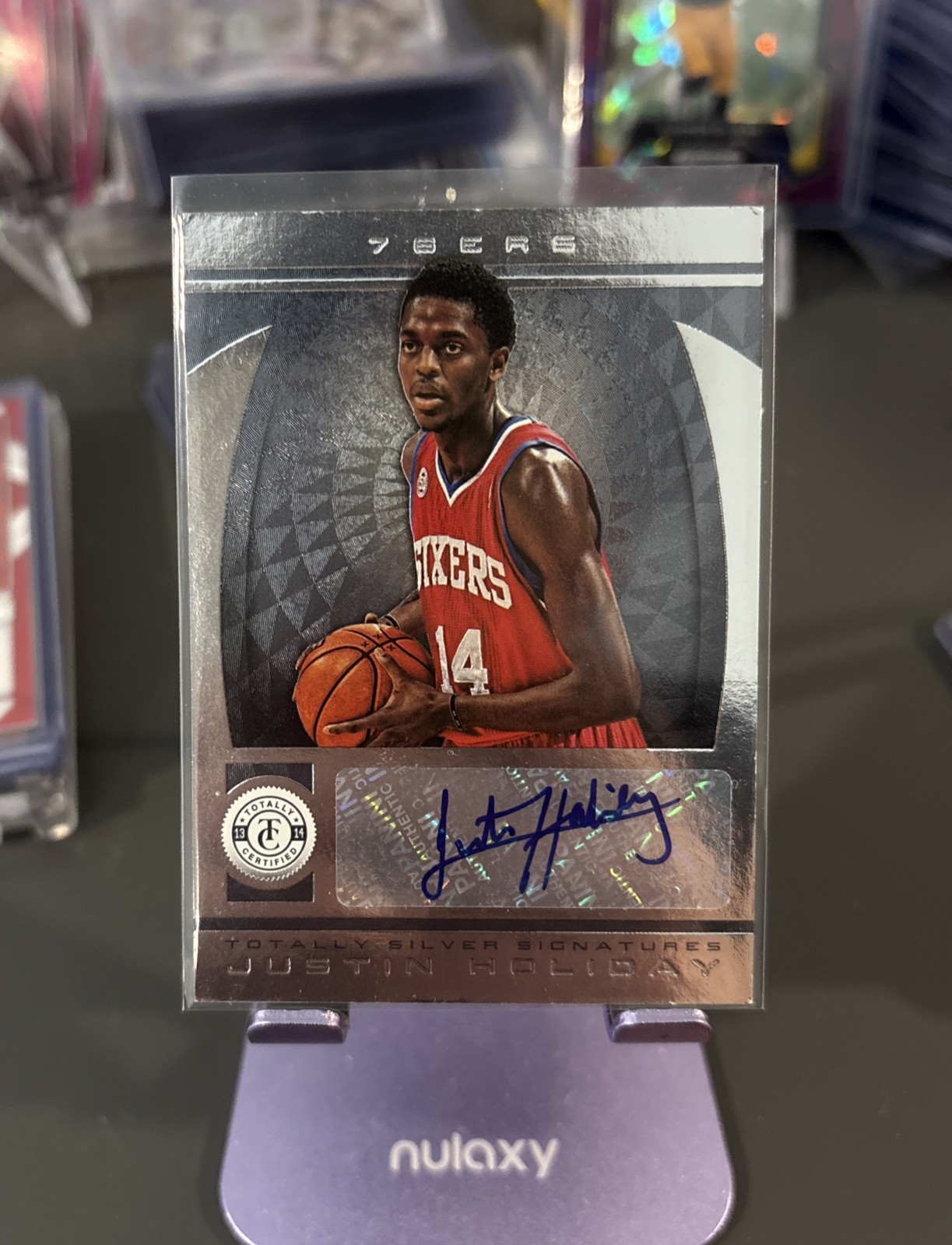 Justin Holiday 2013-14 Panini Totally Certified Signatures #243 Totally Silver