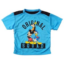 Camiseta Disney Infantil y Niño Pequeño Niños Azul Mickey Mouse Envejecida