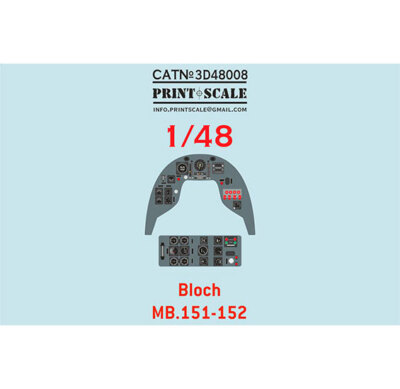 Print Scale 1/48 Bloch MB.151-152 Instrumental Panel