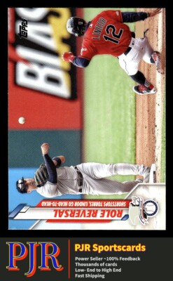 2020 Topps #696 Role Reversal (Torres / Lindor) Indians / Yankees