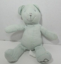 blue fabric maybe cotton teddy bear plush stuffed toy USED Oscar sliver nose