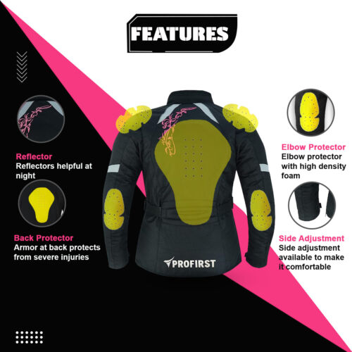 Ladies Motorbike Waterproof Cordura Textile Motorcycle Women Jackets CE Armours - Picture 9 of 35