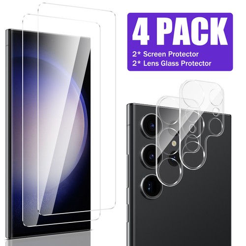 4X For Samsung Galaxy S22 S23 Ultra Tempered Glass Screen Camera Lens Protector - Picture 2 of 10