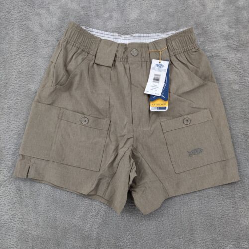 Aftco Cargo Shorts UPF50 Mens 30 M100 Brown Packable Stretch Outdoor Fishing
