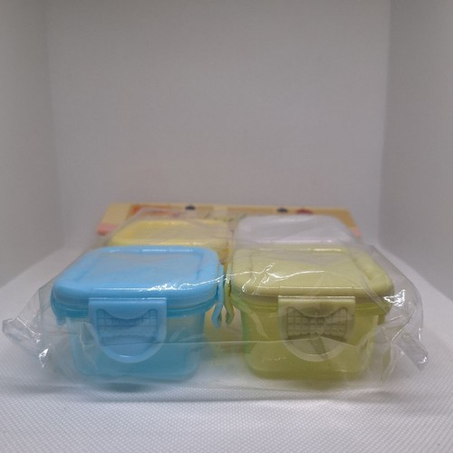 New 4 Pcs Multipurpose Reusable Small Mini Food Storage Container Meal Freezer - Picture 11 of 11