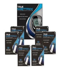 True Metrix Blood Glucose Test Strips 6x50  With Monitor System