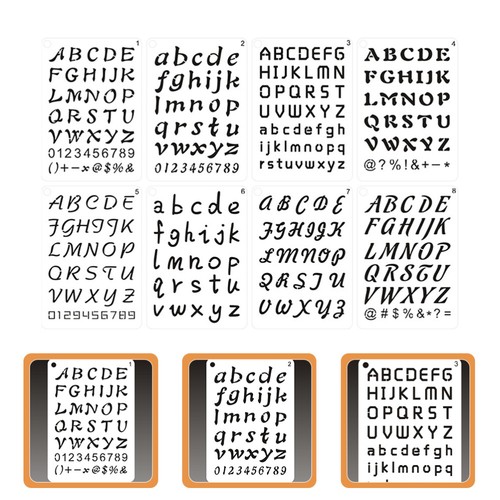 8 Pcs Alphanumerische Vorlage Kind Fräulein Zahlen- Und Buchstabenschablonen