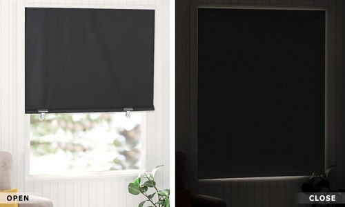 LazBlinds 100% Blackout Roller Shades, No Tools No Drill Cordless Blinds for Win - Picture 7 of 7