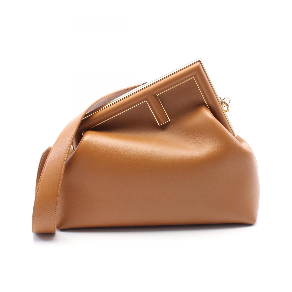 FENDI|SHOULDER BAGS (8BP137 ANSN F11ND) FENDI First Midi Shoulder crossbody Bag 8BP137 leather Brown