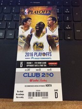 2016 GOLDEN STATE WARRIORS VS HOUSTON ROCKETS PLAYOFFS GAME #7 TICKET STUB 
