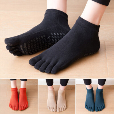 1pairs Women Five Finger Toe Socks Cotton Breathable Yoga