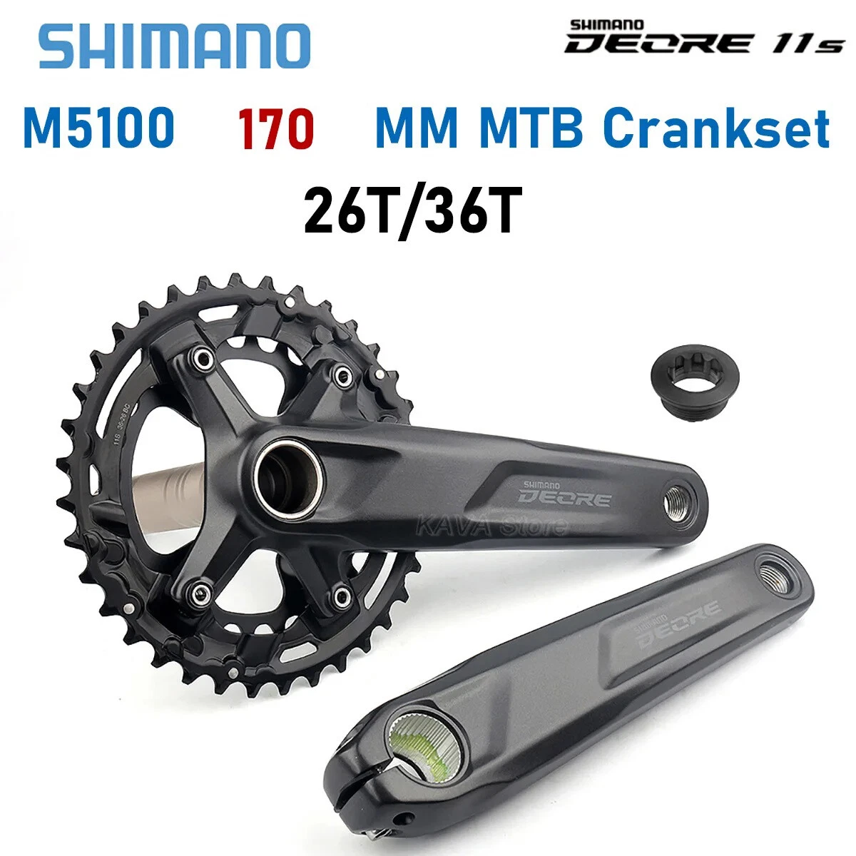 Shimano Deore M5100 Crankset 11 Speed MTB 2x11S 170mm 26T 36T Mountain Bike Part