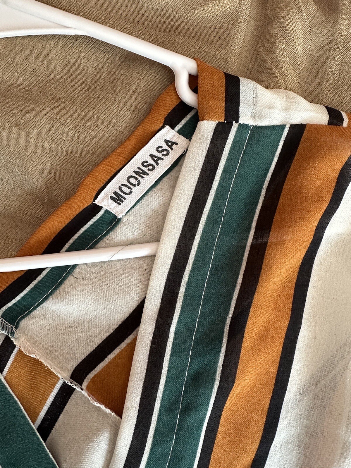 Multicolor Button-Up Striped Tunic Blouse - image 3