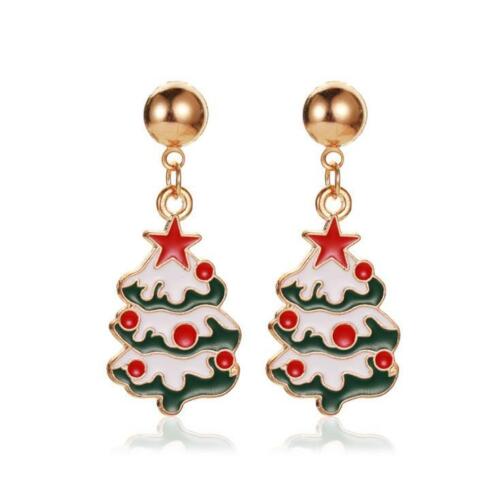 Choose 2 pair Christmas Drop Dangle Hook Earrings Enamel Women Crystal Stud Gift - Picture 12 of 17