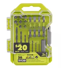 New Ryobi A98201 Drill Bit and Impact Drive Kit (20-Piece)