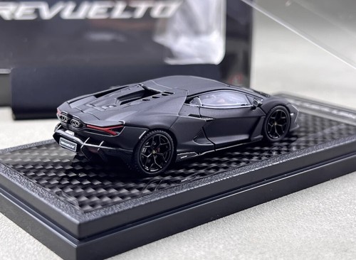 LCD 1:64 Matte Black Revuelto Racing Sports Model Diecast Display Car - Picture 7 of 10