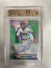 BGS9.5 WANDER FRANCO AUTO 2019 Bowman's Best GREEN REFRACTOR #/99 Rookie gemMINT