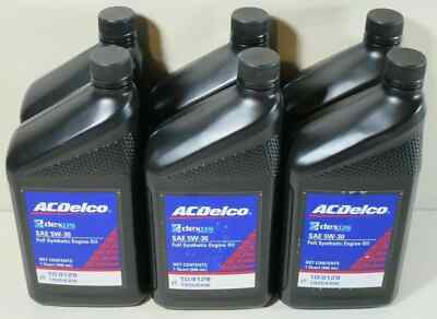 6x OE ACDelco 10-9129 Dexos 2 SAE 5W-30 Full Synthetic Diesel Motor Oil Duramax
