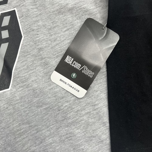NEW San Antonio Spurs 3/4 Sleeve Tee Shirt Women XL Pullover Black Gray Logo - Picture 6 of 14