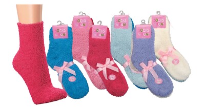 2 Paar softe Kuschelsocken für Damen und Herren mit dekorativer Geschenkschleife