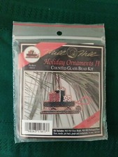 Mill Hill Counted Glass Bead Kit Holiday Ornaments II Pin H17 Sled Presents