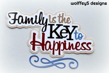 CRAFTECAFE FAMILY TITLE premade paper piecing scrapbook diecut piece page album