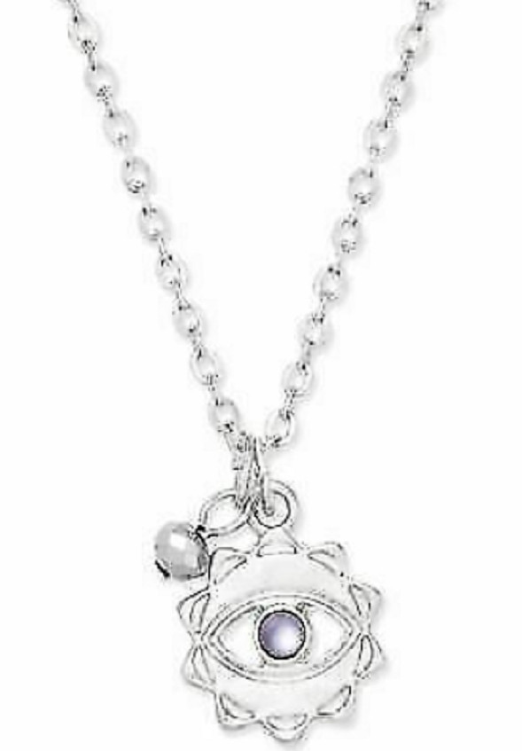 Женское колье с подвеской Вдохновленная жизнь из серебра со сглазом и шармом 2190₽