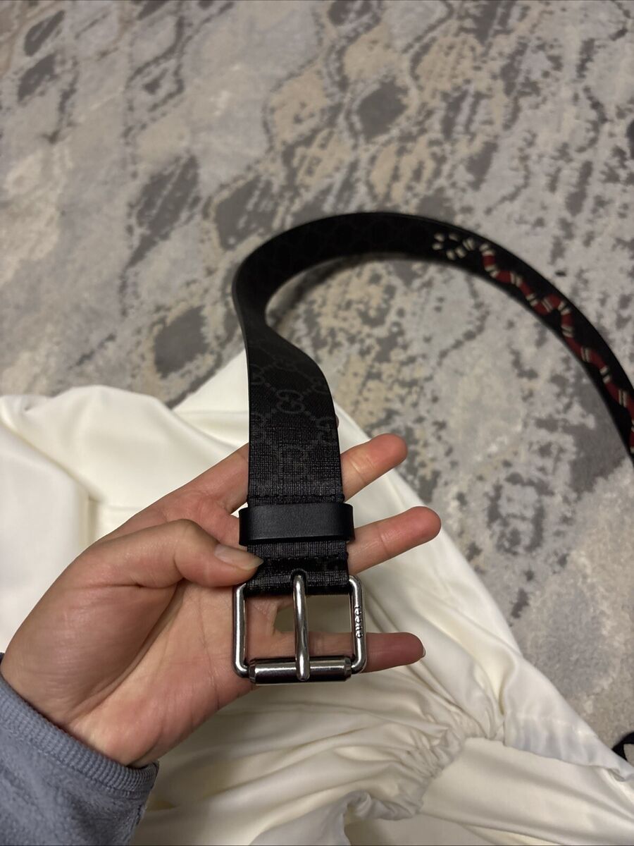 New GUCCI 434520 Kingsnake Black Luxury Designer Belt Size New GUCCI 434520 Kingsnake Black Luxury Designer Belt Size
