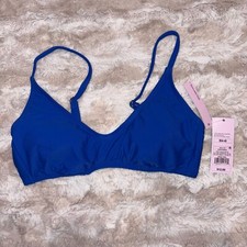   Wild Fable Blue Scoop Bikini Top   Size S 4-6   NWT   