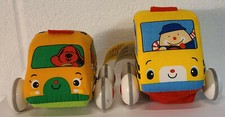 Melissa and Doug K's Kids Pull-back Vehicles 2 Rolling Fabric, Cloth Taxi/Bus