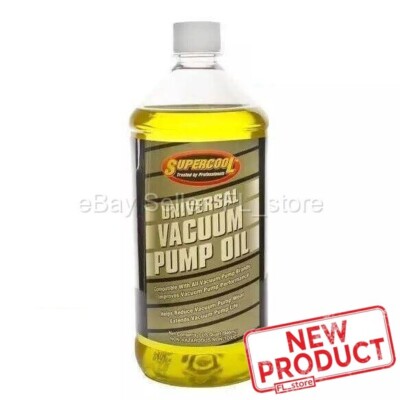 1 Quart Supercool Universal Vacuum Pump Oil Bottle High Long Lasting Qt NEW