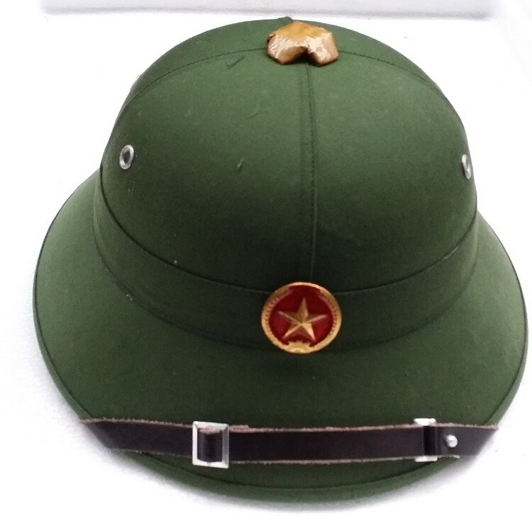VIETNAM WAR ARMY HAT NVA VIETCONG VC PITH HELMET GREEN WITH NET