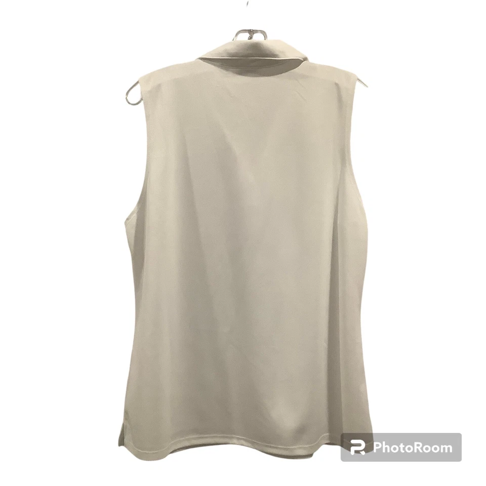 Lady Hagen Women’s XL White Pique Sleeveless Polo Shirt NWT (MSRP $45) - Image 2 of 4