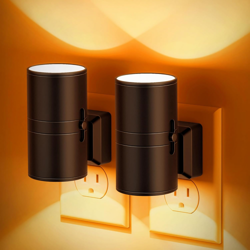 Amber Night Lights Plug into Wall, Dimmable Night Light Plug In, Modern Night Li - Picture 9 of 12