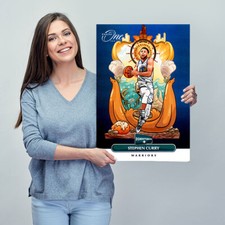 Stephen Curry Golden State Warriors NBA Basketball Downtown Poster or Canvas