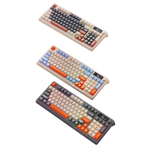 BT5.0/2.4G Dual Mode Ergonomic Keyboard 94 Keys Colourful Light for PC Notebook - Afbeelding 4 van 15
