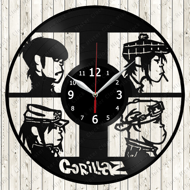 Gorillaz Vinyl Record Wall Clock Decor Handmade 152 | eBay
