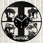 Gorillaz Vinyl Record Wall Clock Decor Handmade 152